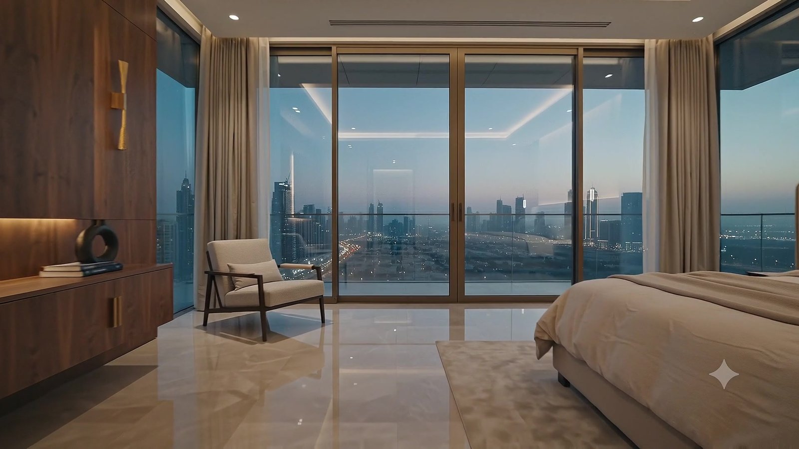 Master suite with skyline view — Asiantec villa