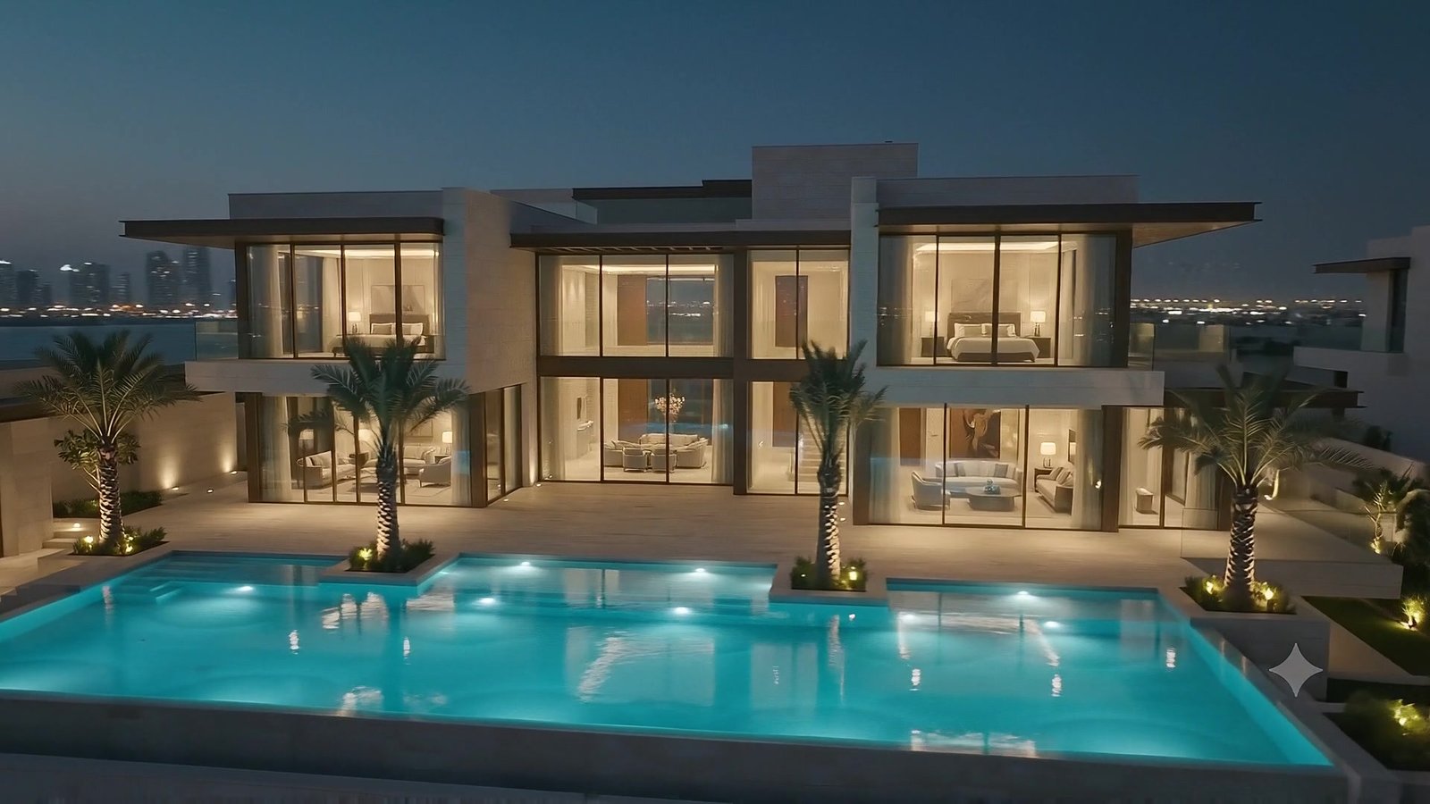 Villa night elevation — Asiantec, Dubai